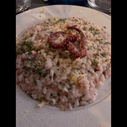 Risotto with octopus.